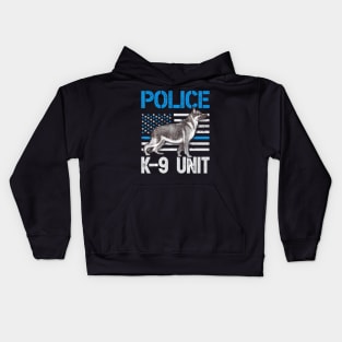 Police K 9 Unit T shirt Thin Blue Line Officer Dog Costume Kids Hoodie